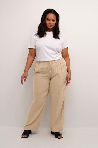 KAFFE CURVE Loosefit Broek 'mille' in Beige