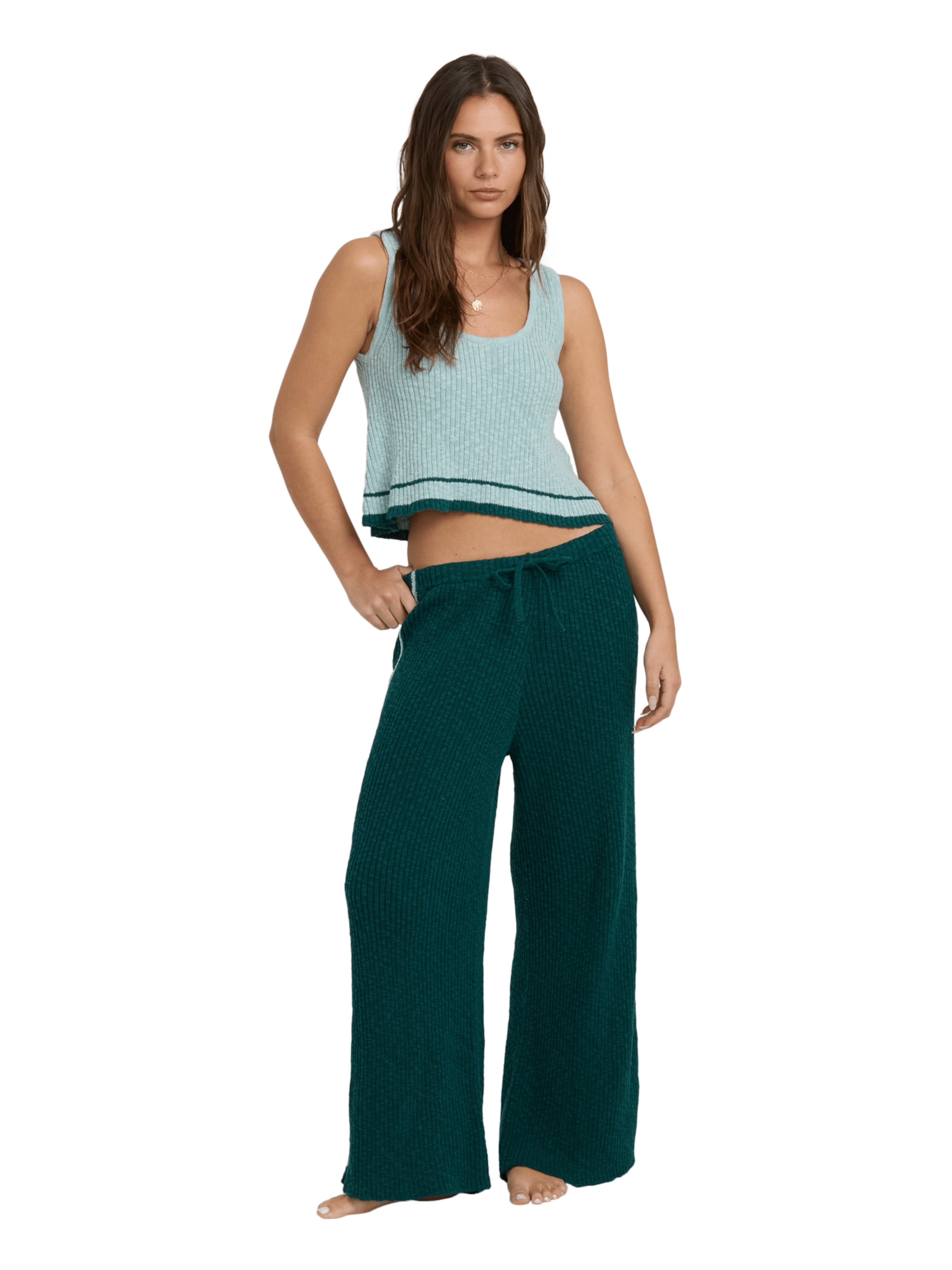 BILLABONG Wide leg Pants in Green