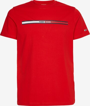 Tommy Jeans T-Shirt 'Essential' in Rot: predná strana