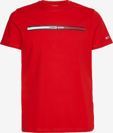 Tommy Jeans - Camisa 'Essential' em vermelho: frente