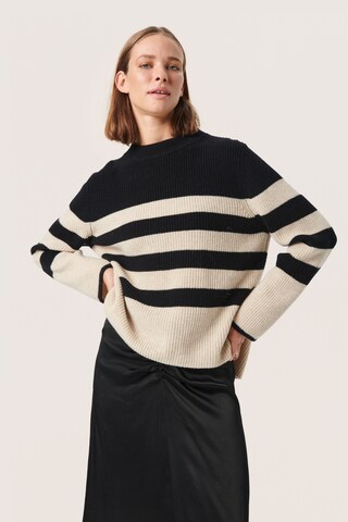 SOAKED IN LUXURY Pullover 'Molina' in Beige: Vorderseite