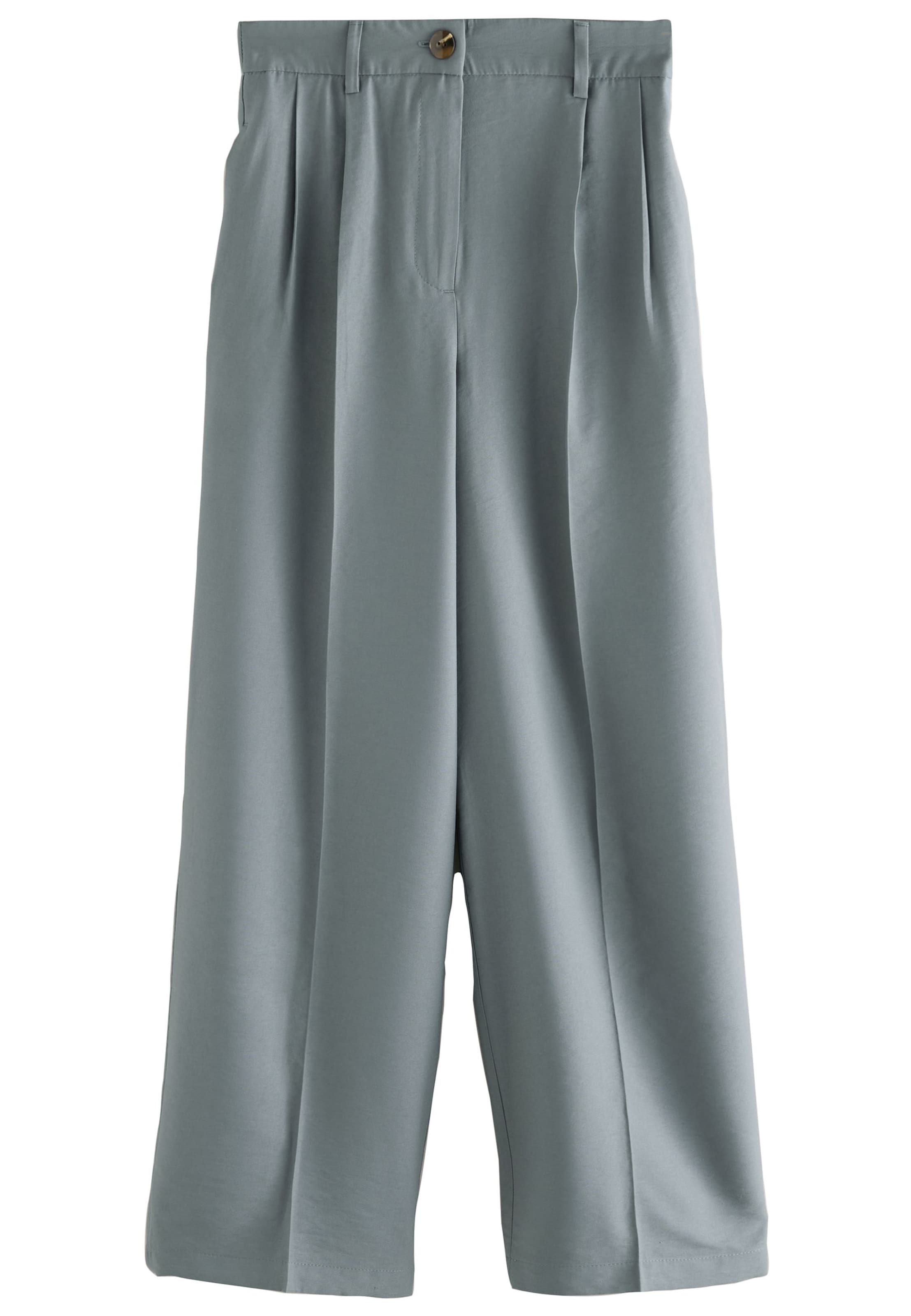 Next Брюки со складками в Серый: спереди