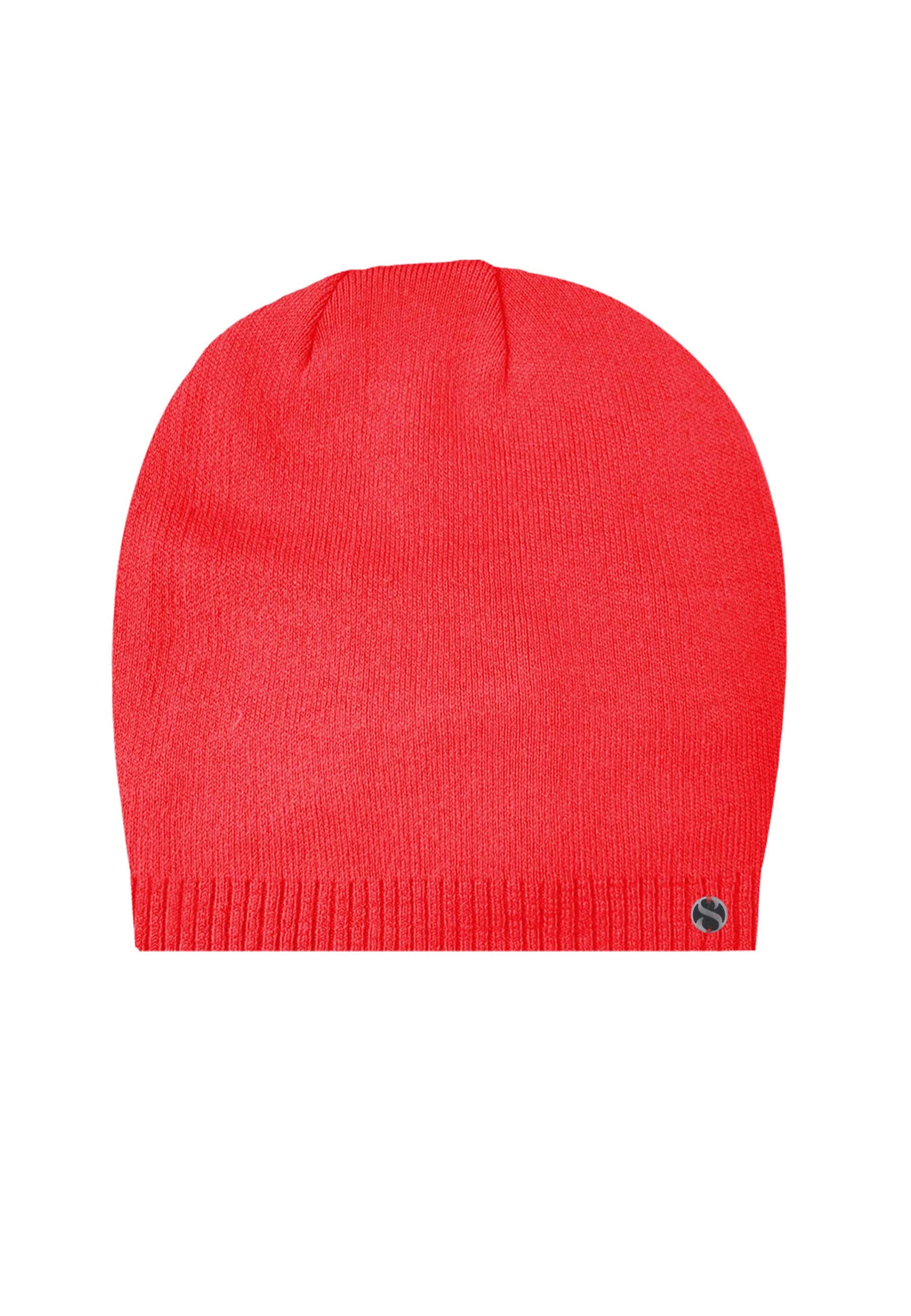 SAMAYA Mütze 'Elen', superweich und wärmend in Rot: Vorderseite