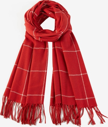 alberto cabale Scarf 'Line' in Red: front