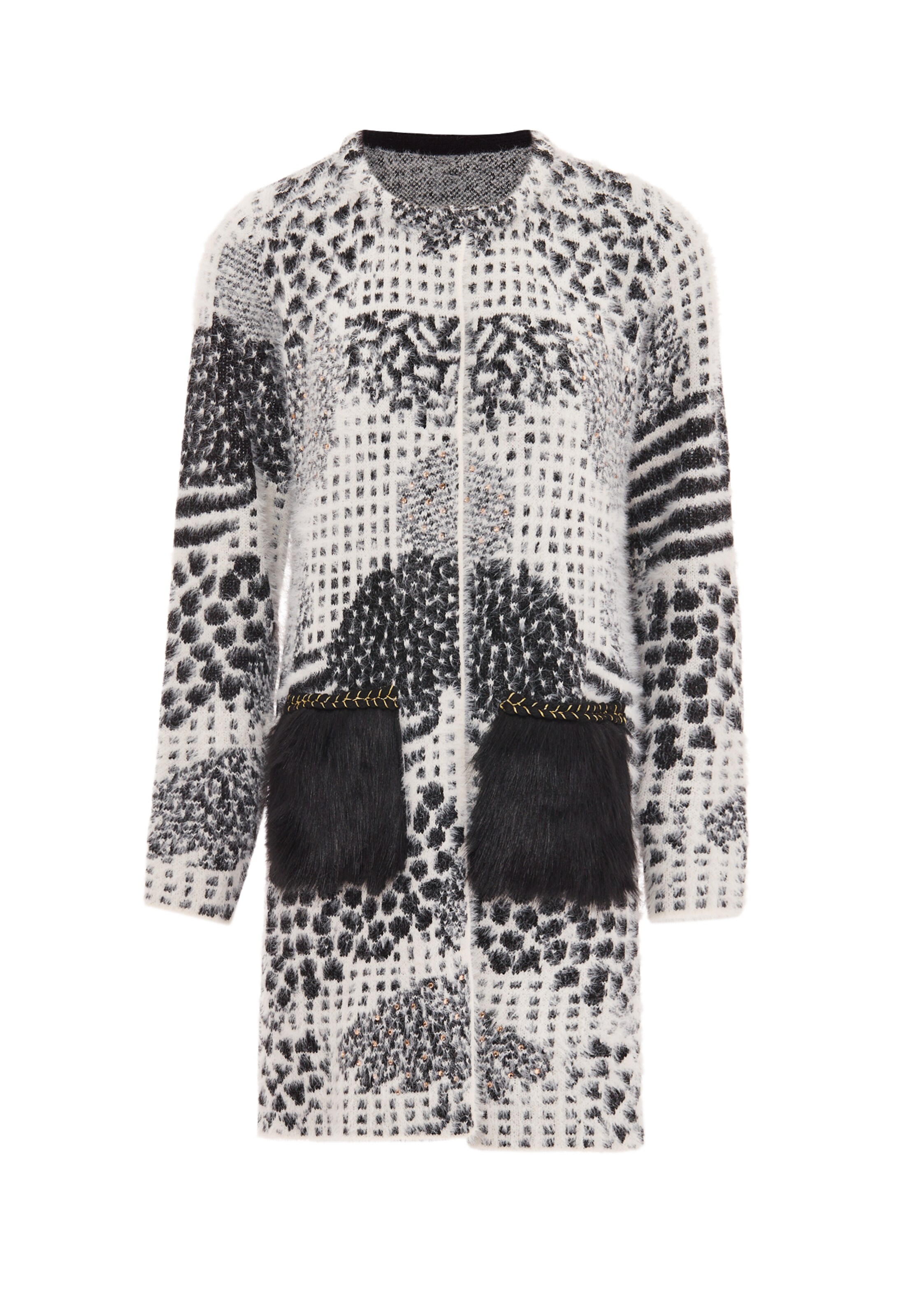 faina Pletena jopa | siva barva: sprednja stran