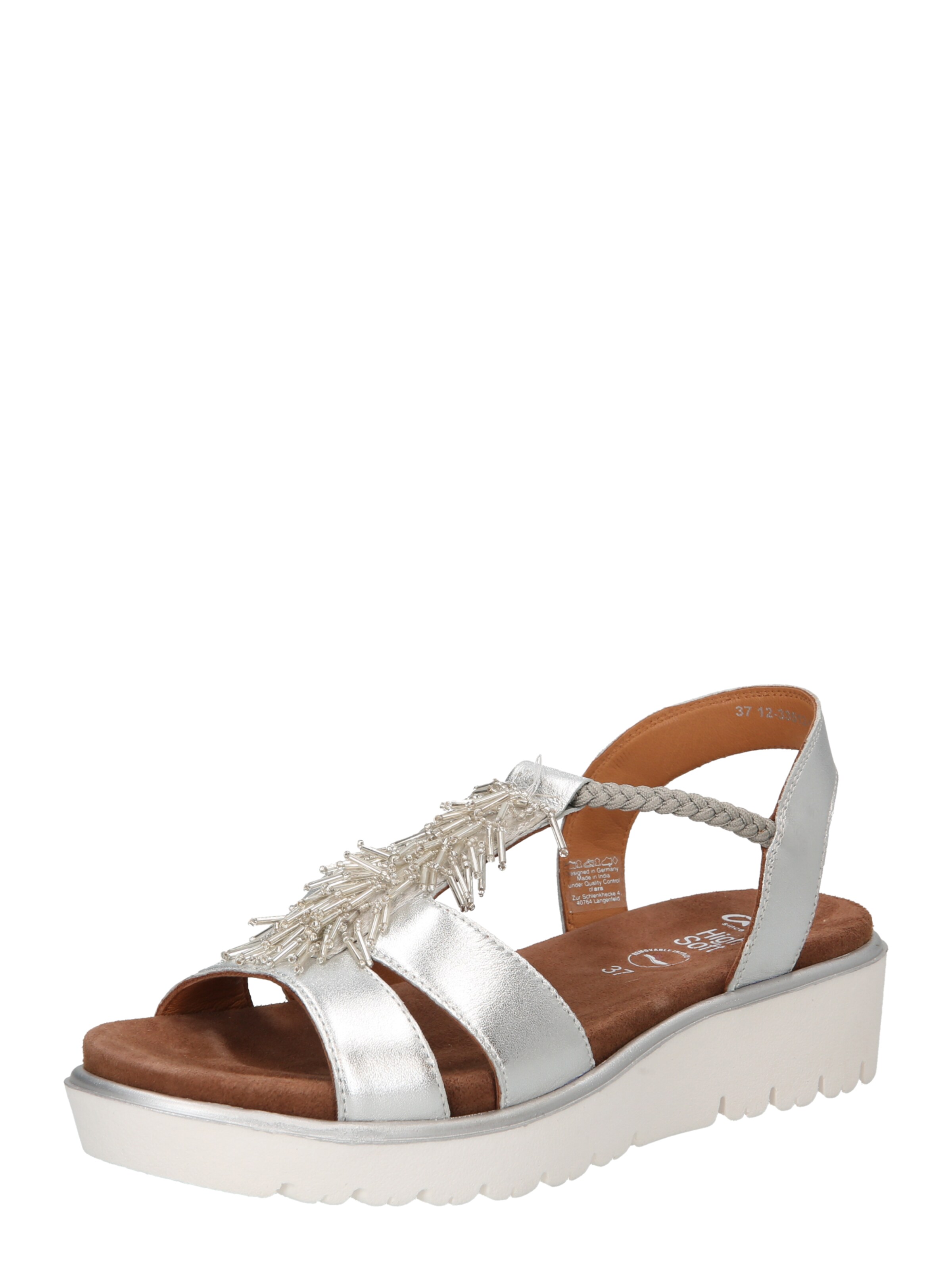 ARA Sandale 'Bilbao' in Silber: Vorderseite