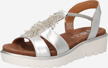 ARA Strap Sandals 'Bilbao' in Silver: front