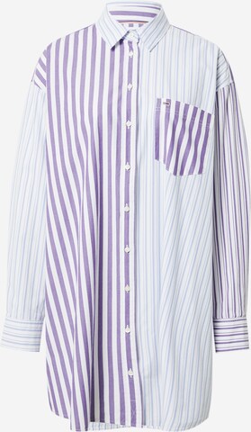 Tommy Jeans Košilové šaty – fialová: přední strana