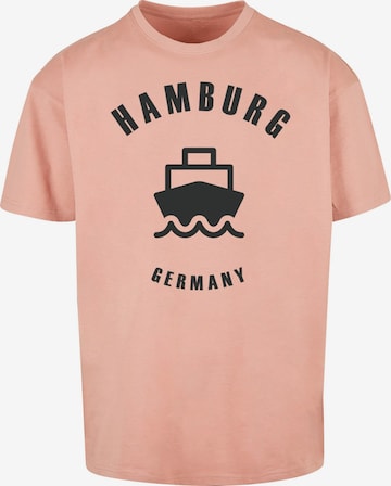 Merchcode Shirt 'Hamburg ' in Roze: voorkant