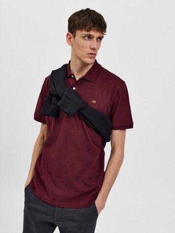 SELECTED HOMME Poloshirt 'Aze' in Rot