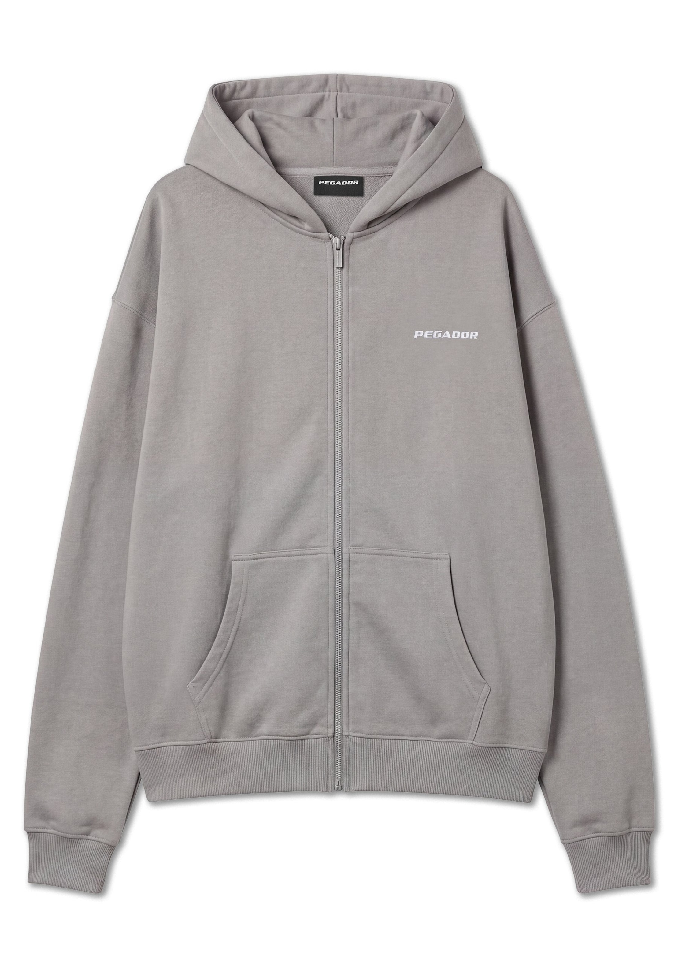 Pegador Sweatjacke in XS in grau, Produktansicht