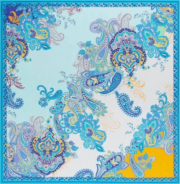 Roeckl Wrap ' Flower Fusion ' in Blue: front