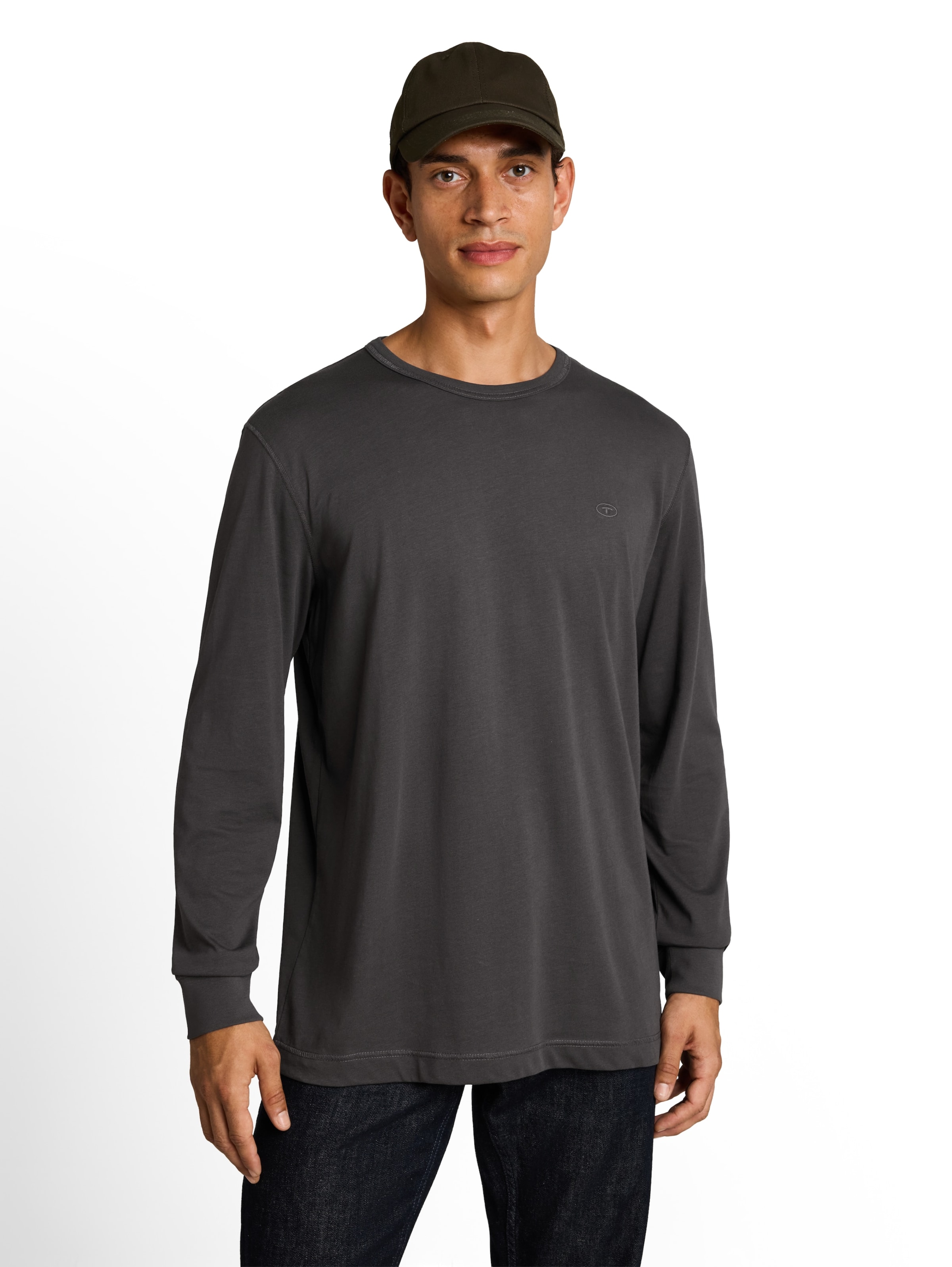TOM TAILOR Shirt in Grey: front