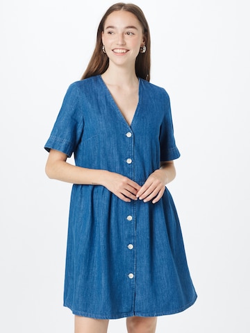 Monki Shirt Dress in Blue: front