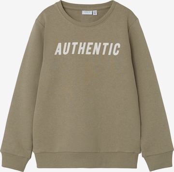 NAME IT Sweatshirt 'Tilo' in Groen: voorkant