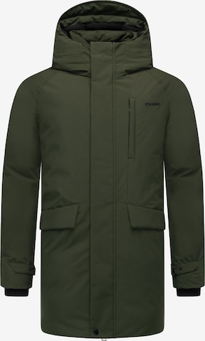 STONE HARBOUR Winterjas 'Emriis XX' in Groen: voorkant