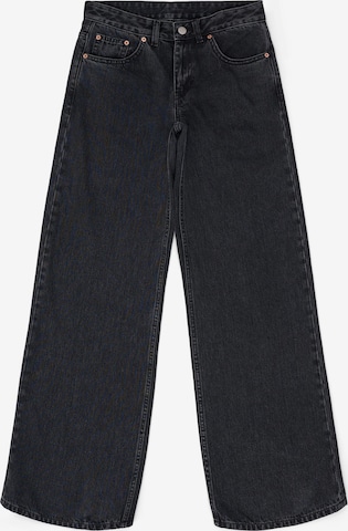 Dr. Denim Jeans 'Rhue Low Wide Jeans' in Schwarz: Vorderseite