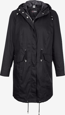 MIAMODA Between-Seasons Coat in Black: front