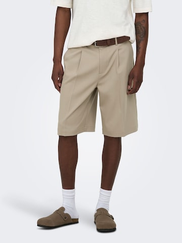 Only & Sons Regular Shorts 'ONSDaves' in Beige: Vorderseite