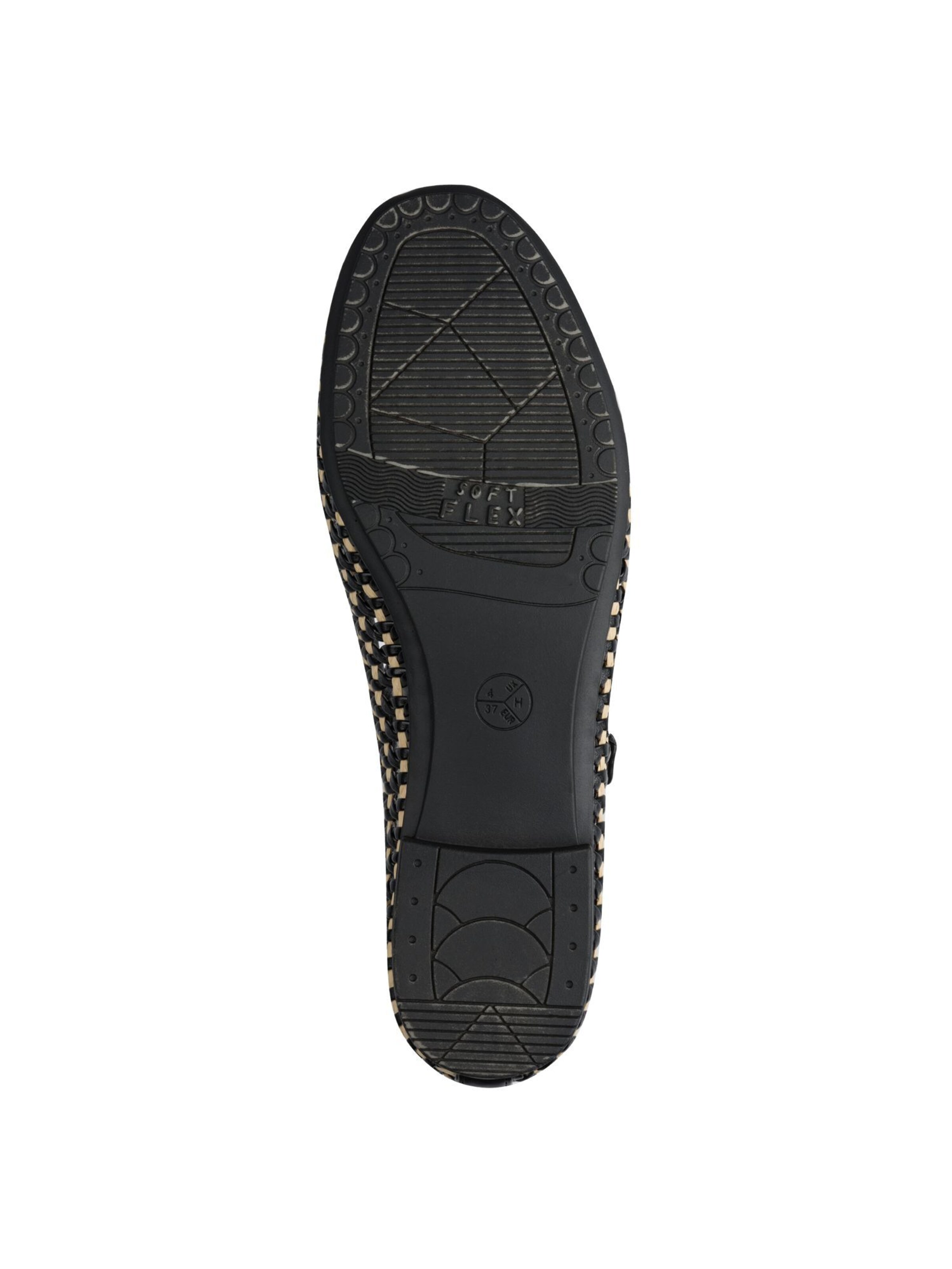 JANA Ballet Flats with Strap in Black