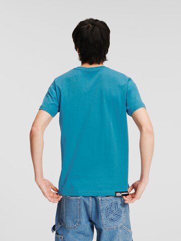 KARL LAGERFELD JEANS - Camiseta ' Logo Slim-Fit ' en azul