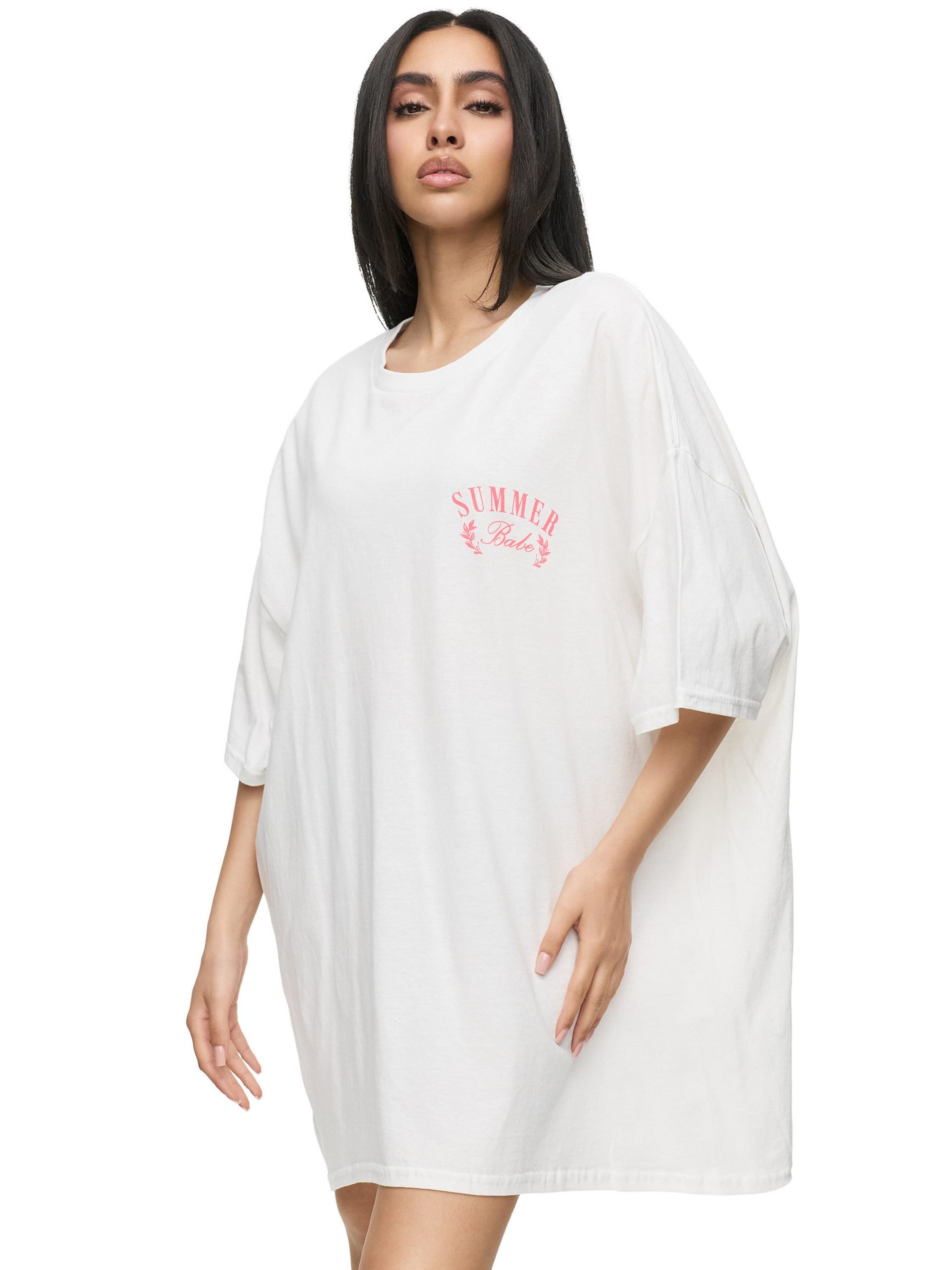 Worldclassca Oversizeshirt ''Summer Babe'' in Weiß: Vorderseite