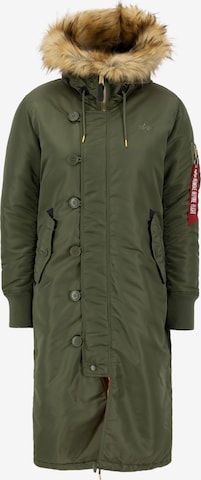 Parka d’hiver ALPHA INDUSTRIES en vert : devant