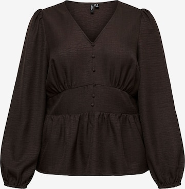Camicia da donna di Vero Moda Curve in marrone: frontale