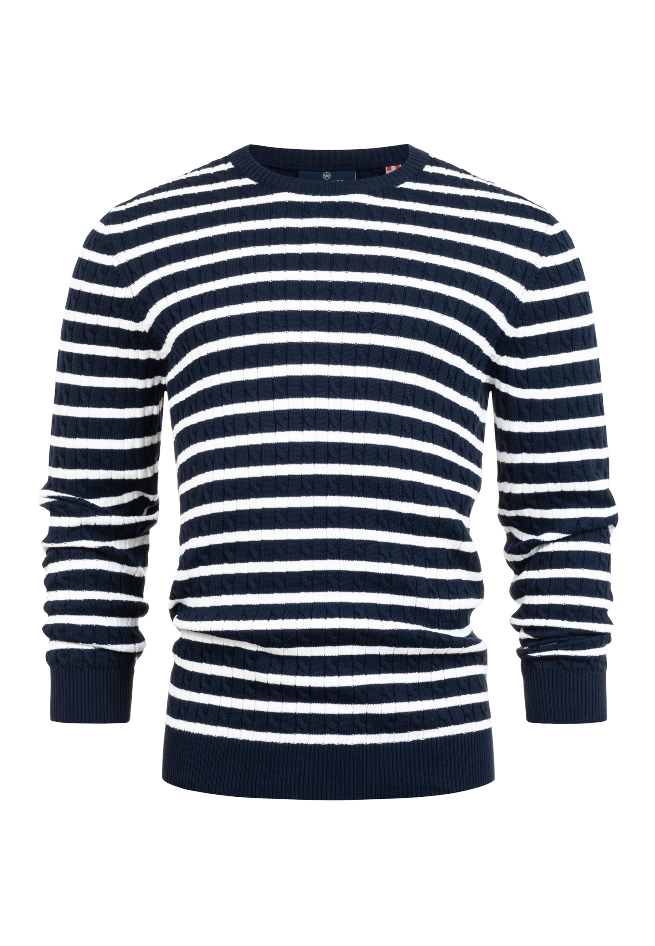 Kronstadt Pullover 'Cable' in Blau: Vorderseite