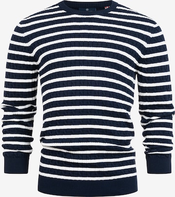 Kronstadt Pullover 'Cable' in Blau: Vorderseite