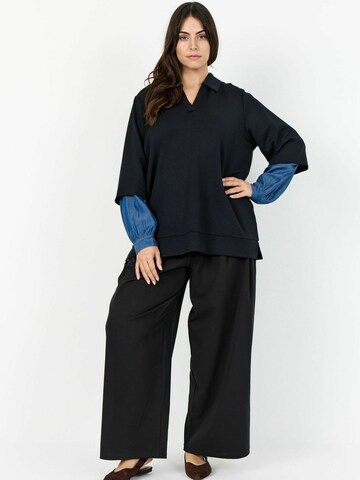 Pull-over ' WA-SEBINA 83 ' Wasabi Concept en noir