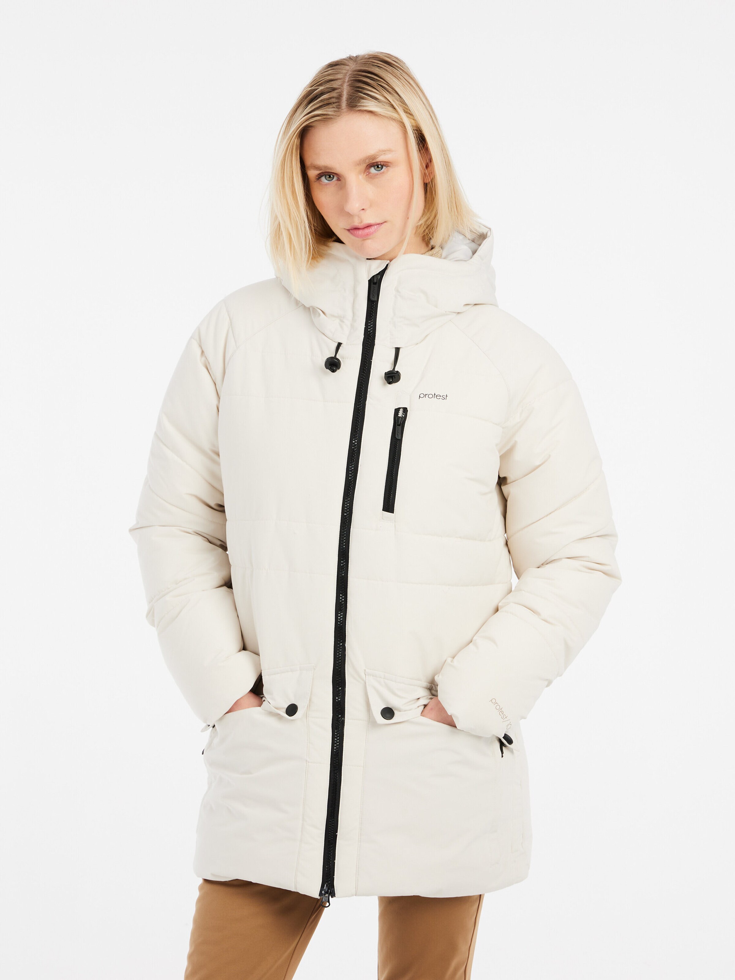 PROTEST Winter Jacket 'PRTMAGI' in White: front
