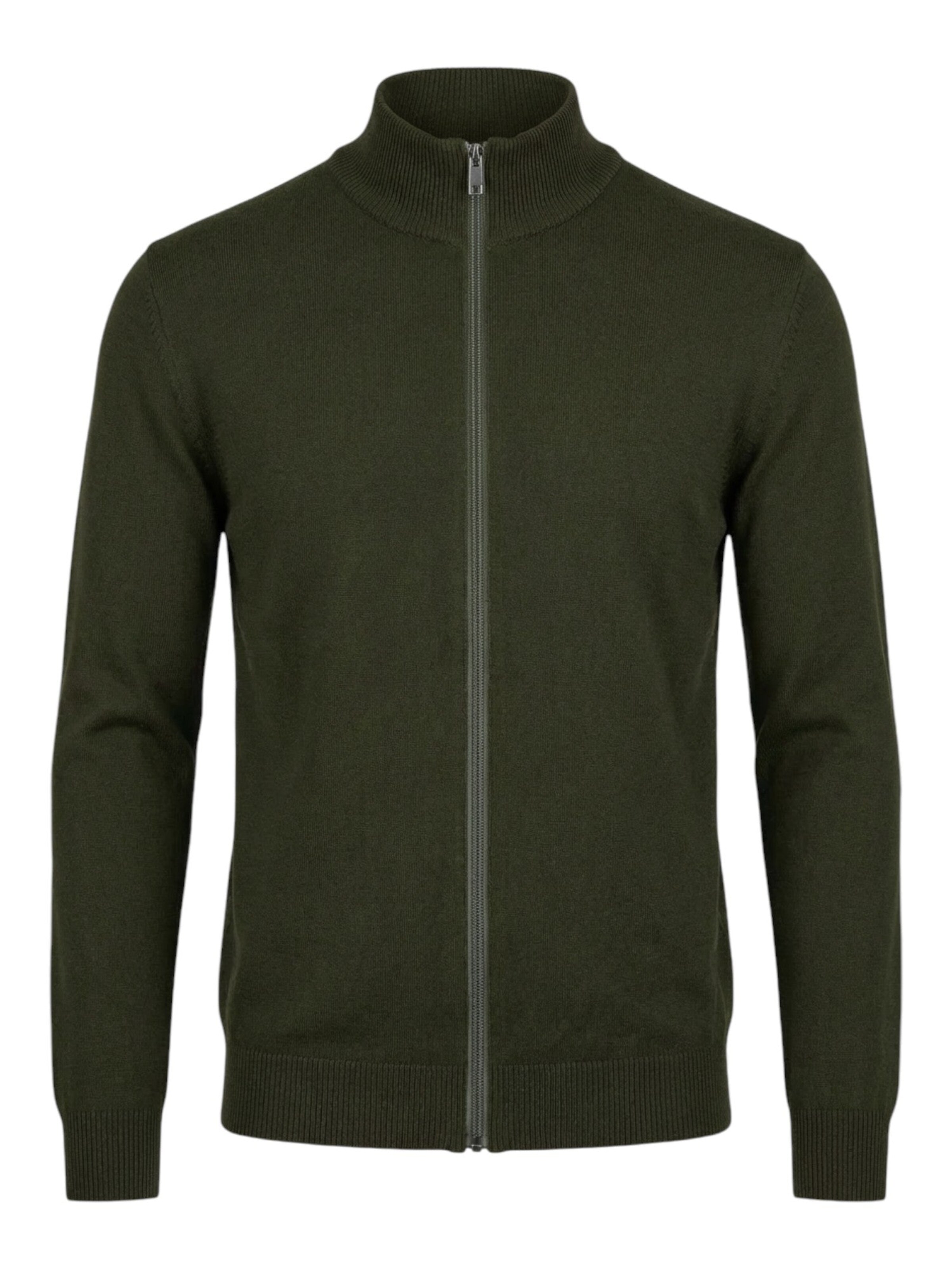 TEESHOPPEN Knit Cardigan in Dark green, Item view