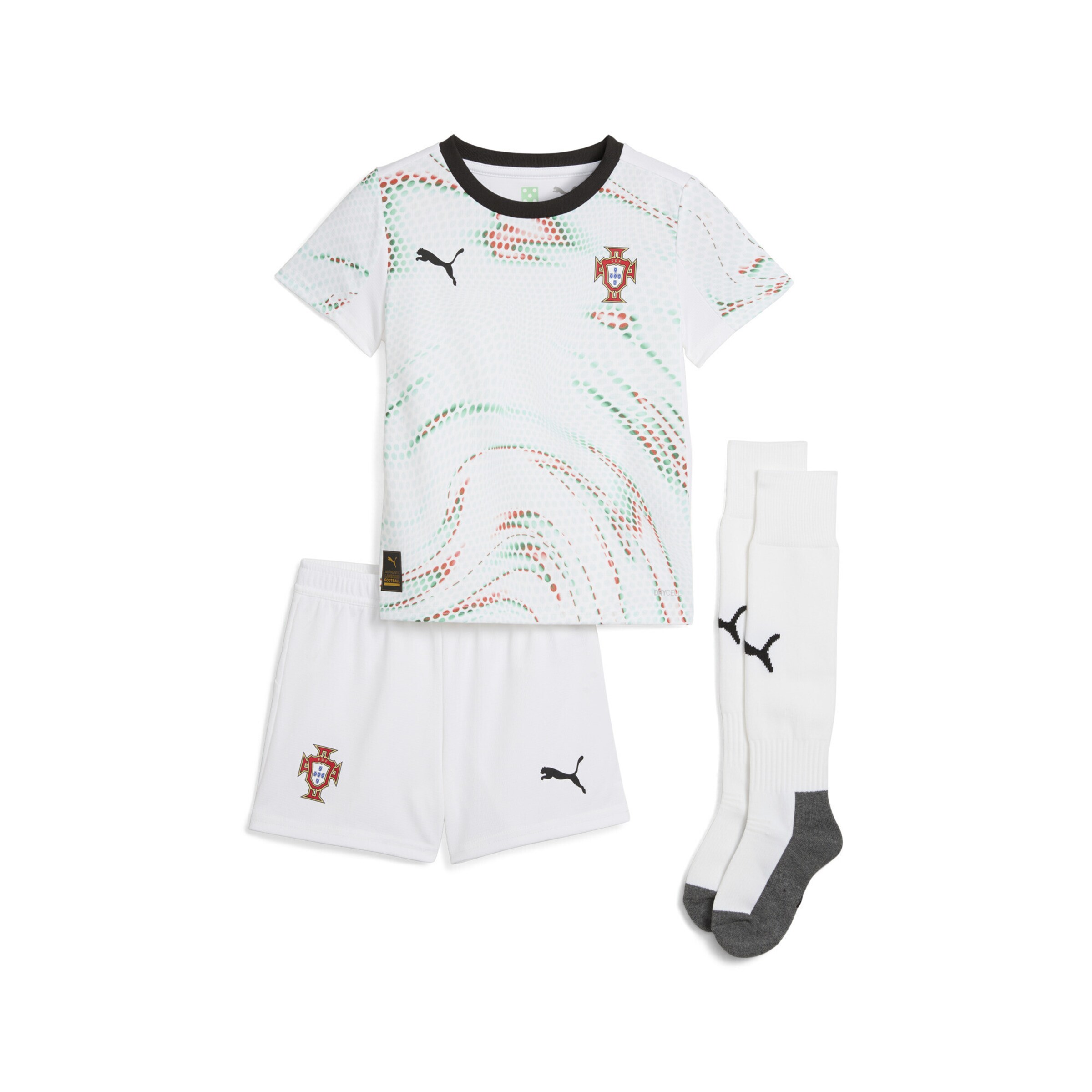 PUMA Trainingspak 'Portugal 2025 Auswärtstrikot Minikit' in Wit: voorkant
