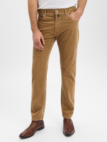 PIERRE CARDIN Pants 'Laval' in Brown: front