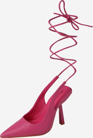 Misspap Γόβες slingback σε ροζ: μπροστά