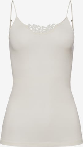 Hanro Spaghettitop ' Woolen Silk ' in Weiß: Vorderseite
