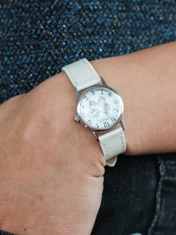 Lucardi Analog Watch 'Liebe' in Beige: front