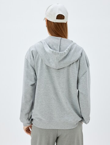Koton Zip-Up Hoodie in Grey