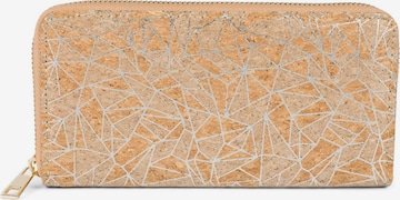 styleBREAKER Portemonnaie 'Kork Geldbörse mit Prisma Muster' in Silber: Vorderseite