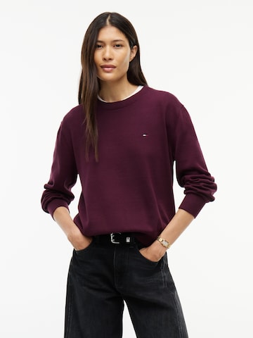 purpurinė Tommy Jeans Megztinis 'Essential': priekis