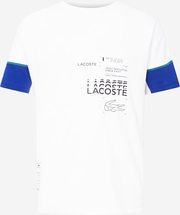 T-Shirt fonctionnel Lacoste Sport en blanc : devant