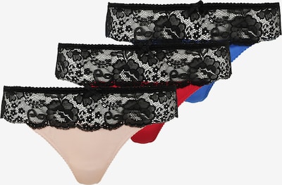 LASCANA String in creme / blau / rot / schwarz, Produktansicht