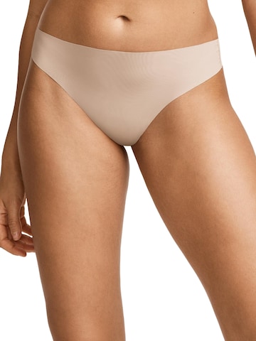 JOCKEY String 'Invisible Edge Thong' in Beige: Vorderseite