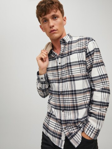 JACK & JONES Regular fit Риза 'Walter' в черно: отпред