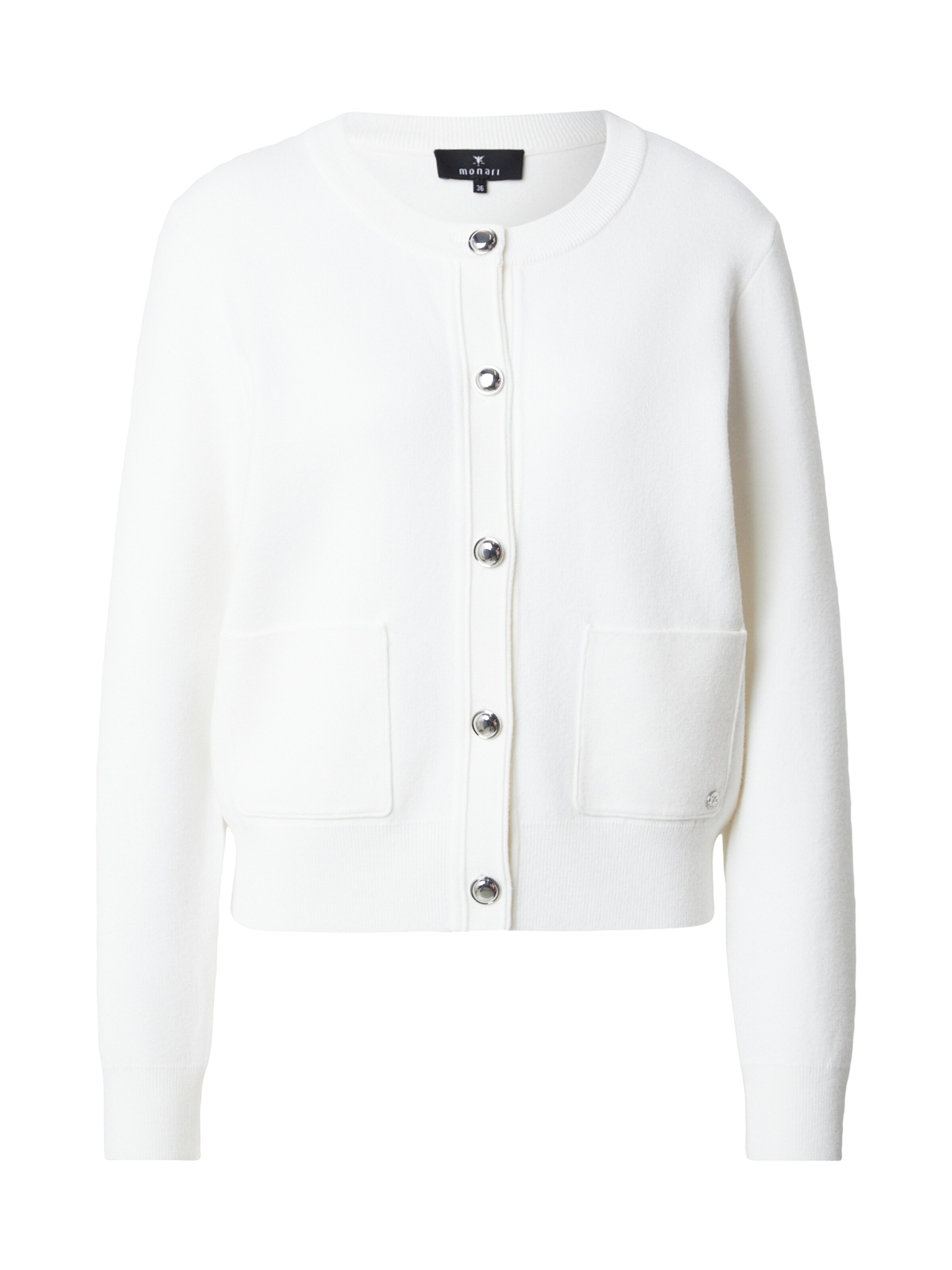 monari Knit Cardigan in White: front