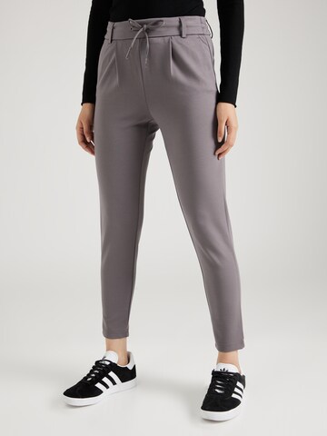 ONLY Slimfit Kalhoty se sklady v pase 'Poptrash' – šedá: přední strana