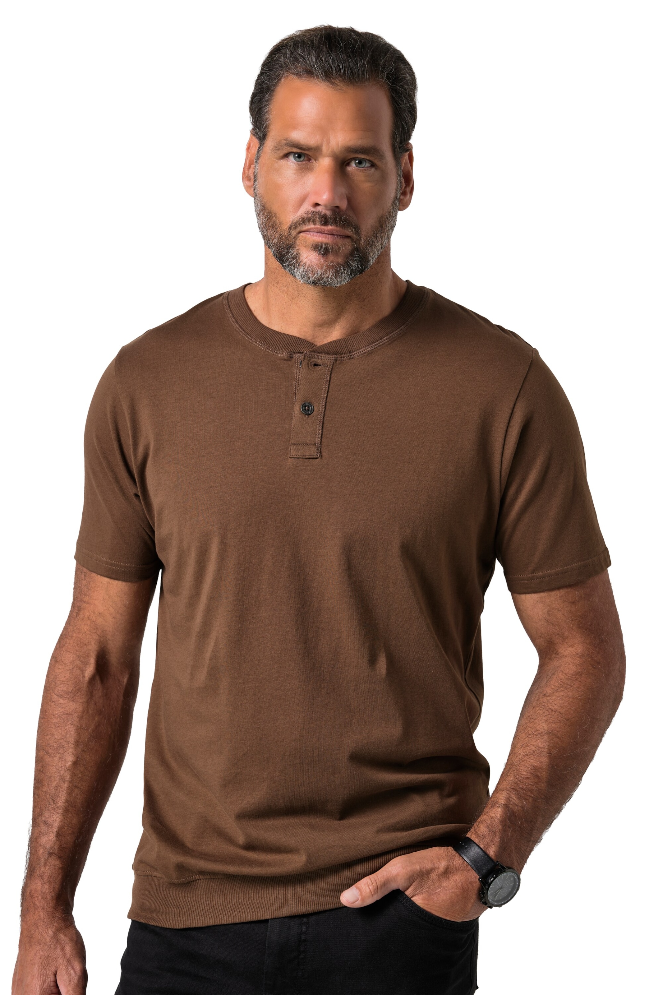JP1880 T-Shirt in Braun: Vorderseite