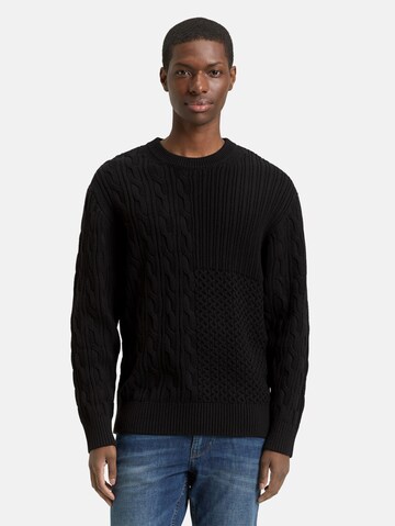 TOM TAILOR DENIM Pullover in Schwarz: Vorderseite