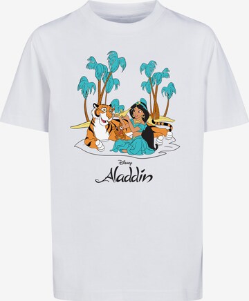 F4NT4STIC Shirt 'Aladdin Jasmine Abu Rajah Beach' in Wit: voorkant